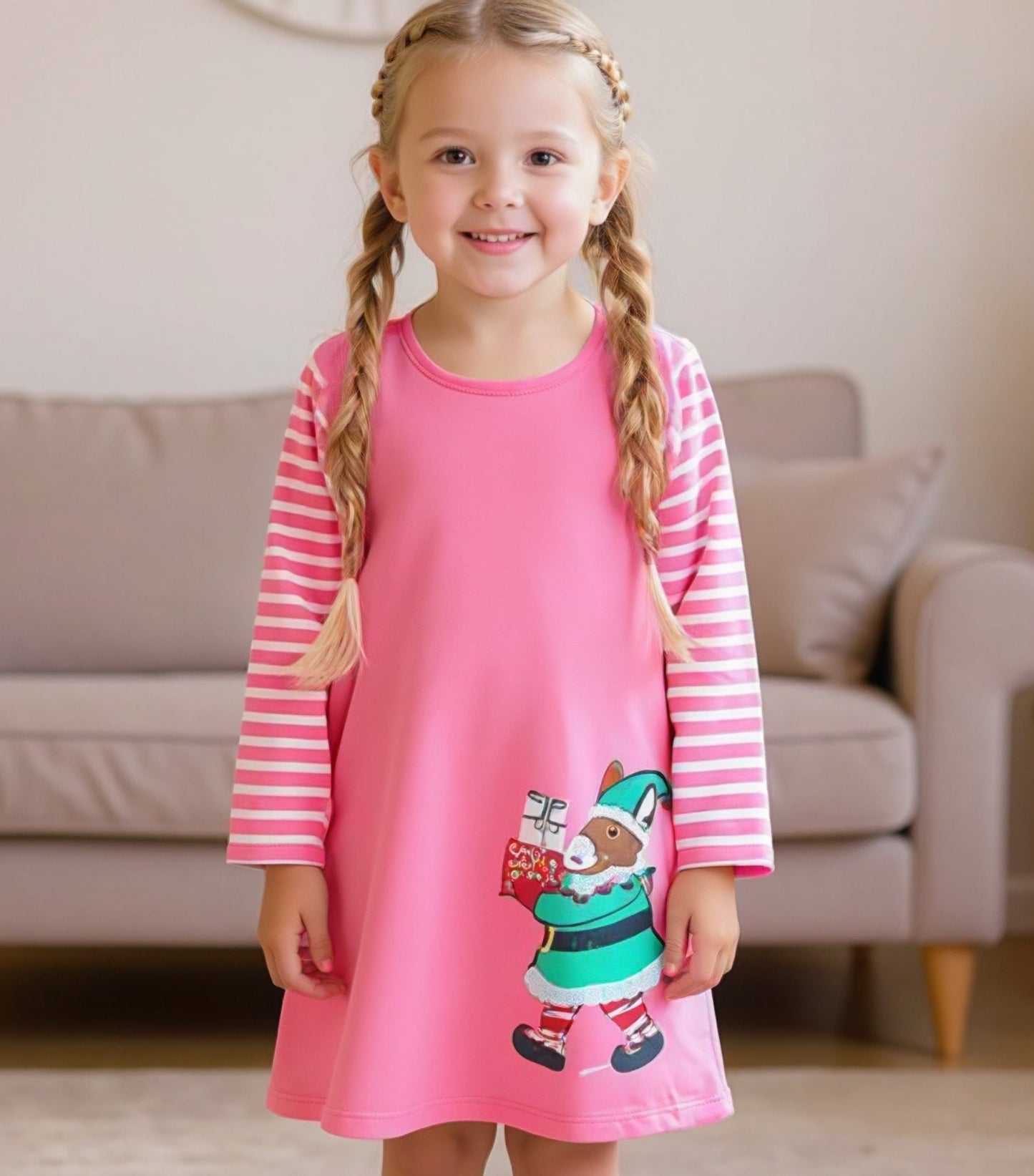 Christmas Embroidered Dress | Kid's