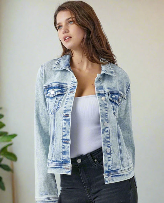 Meadow Washed Denim Jacket | Risen