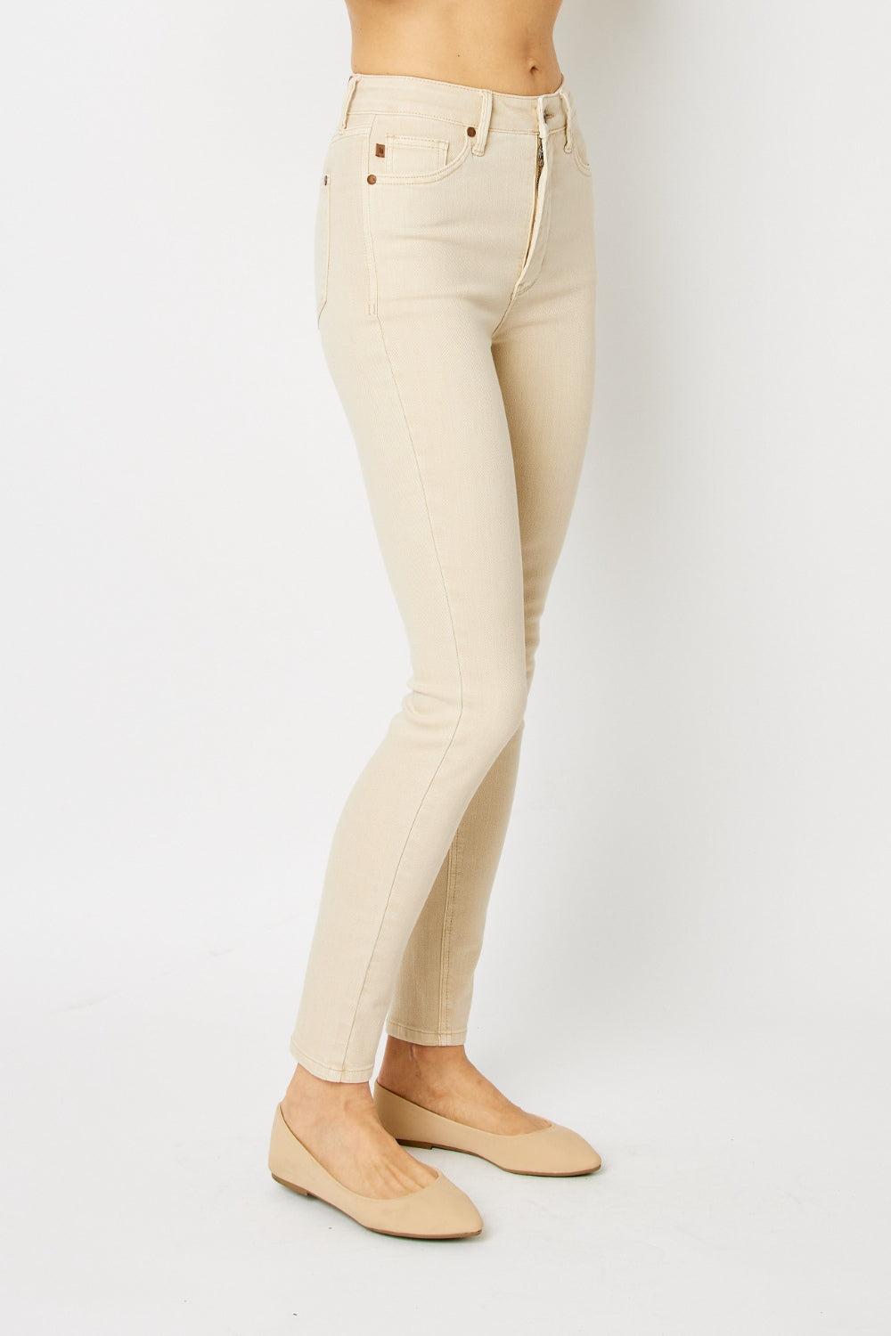 Alaina Garment Dyed Tummy Control Skinny Jeans | Judy Blue