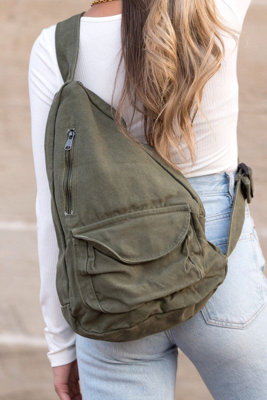 Oversized Canvas Sling | Multiple Colors