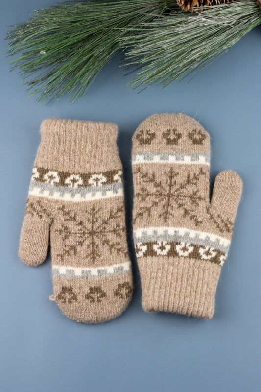 Nordic Snowflake Mittens | Multiple Colors