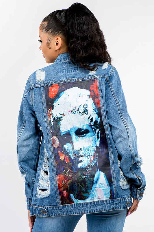 Freedom Distressed Denim Jacket