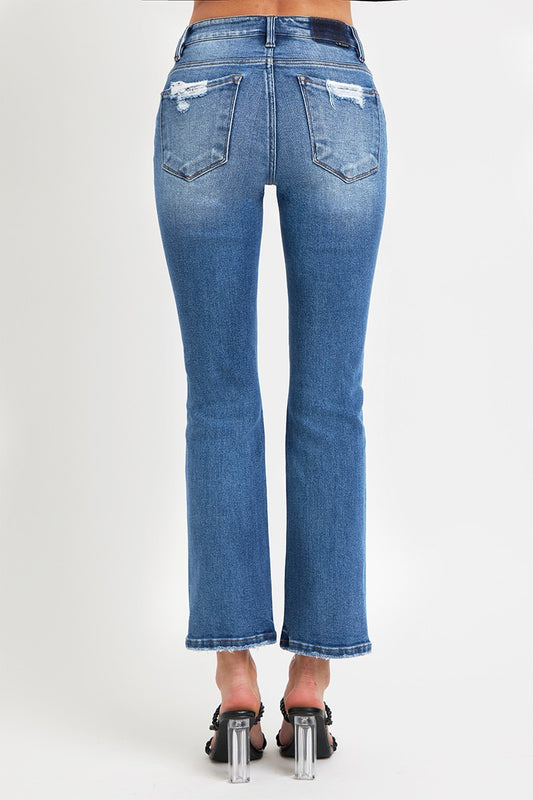 Phoenix Mid-Rise Ankle Straight Jeans | Risen