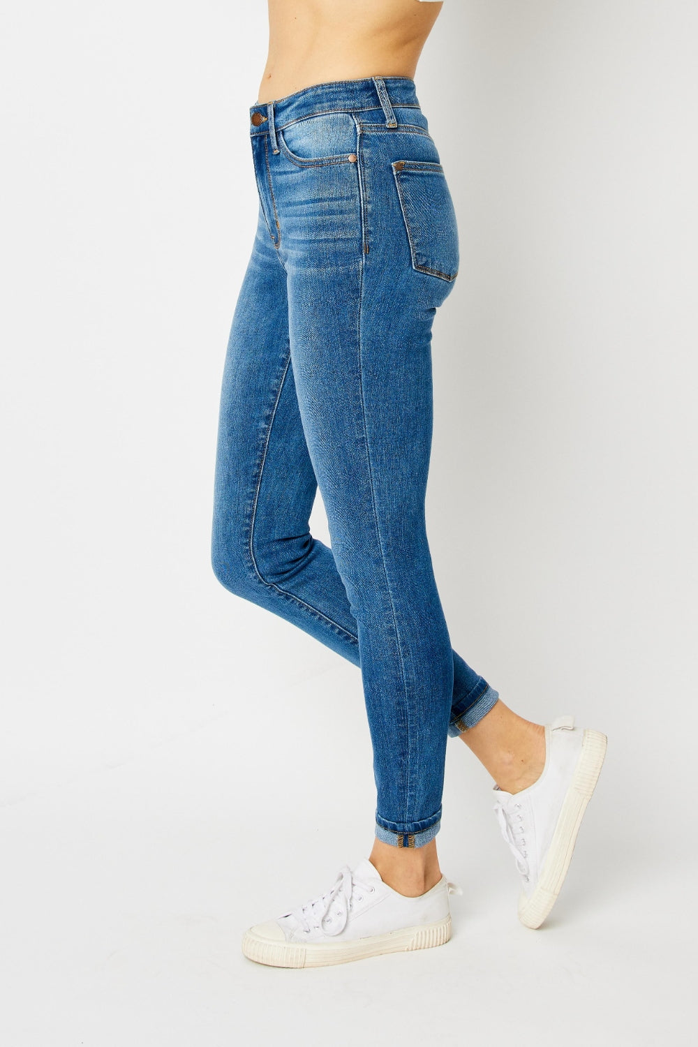 Paulina Cuffed Hem Skinny Jeans | Judy Blue