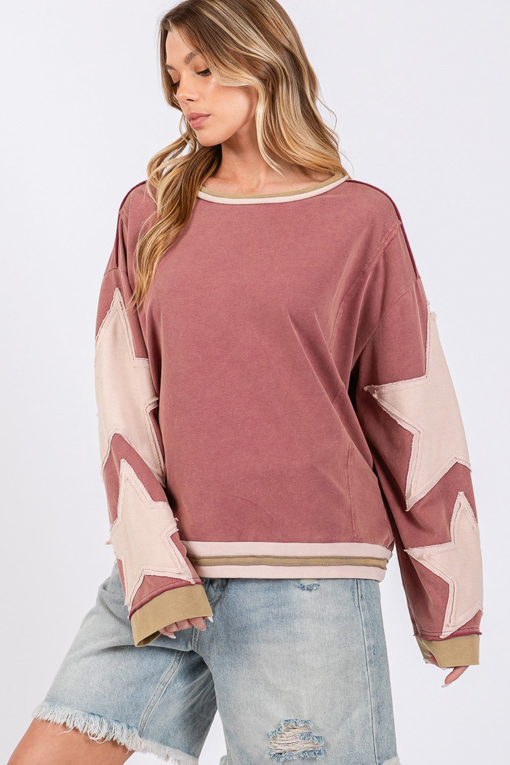 Lauren French Terry Star Patch Sweatshirt