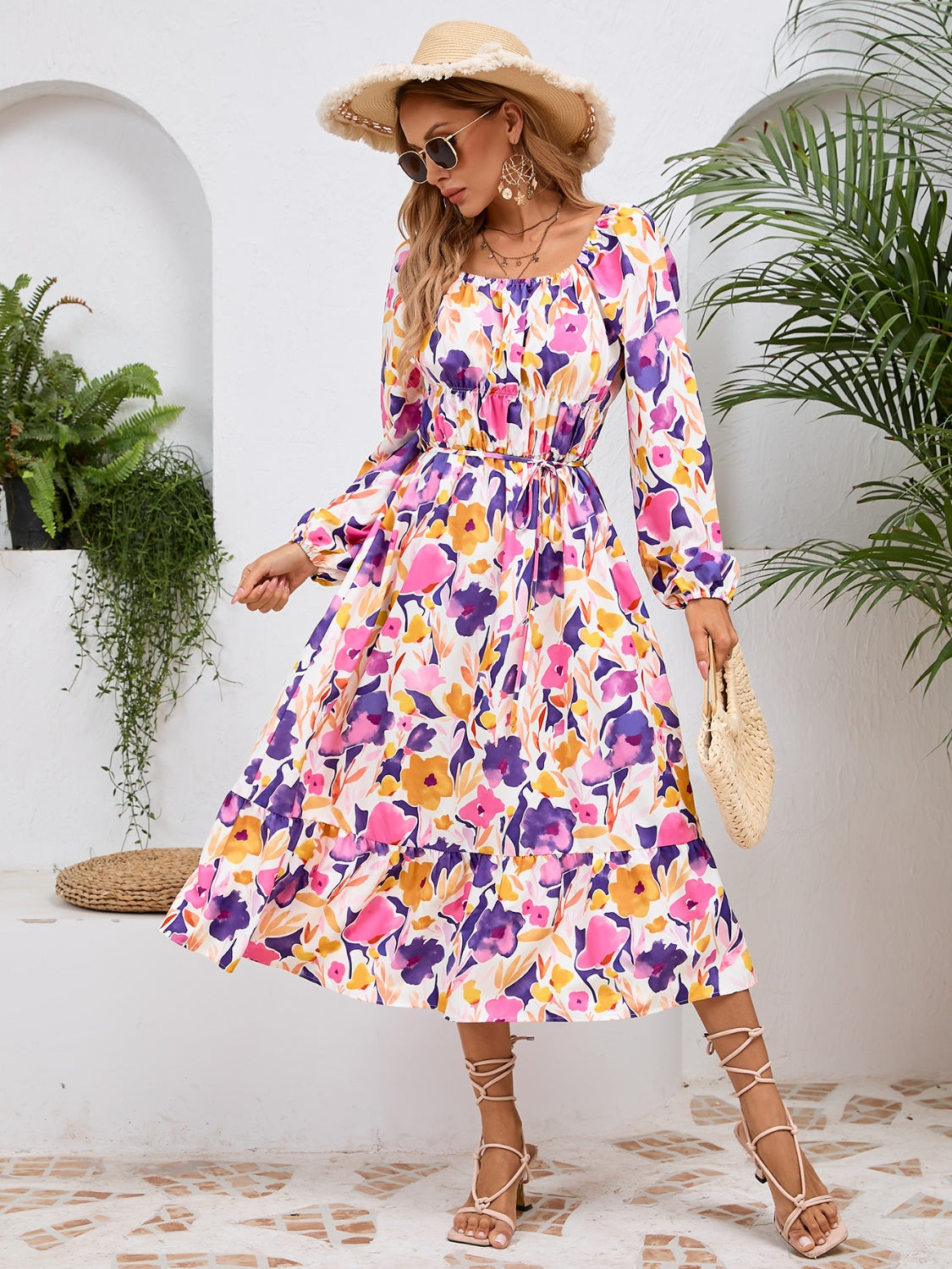 Kiara Floral Midi Dress | Multiple Colors