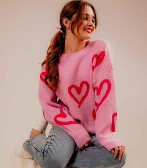 Feeling the Love Heart Sweater