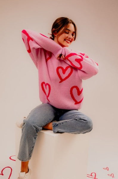 Feeling the Love Heart Sweater