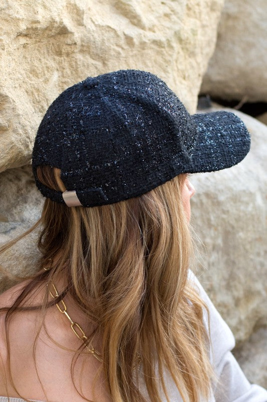 Tweed Sparkle Ball Cap | Multiple Colors