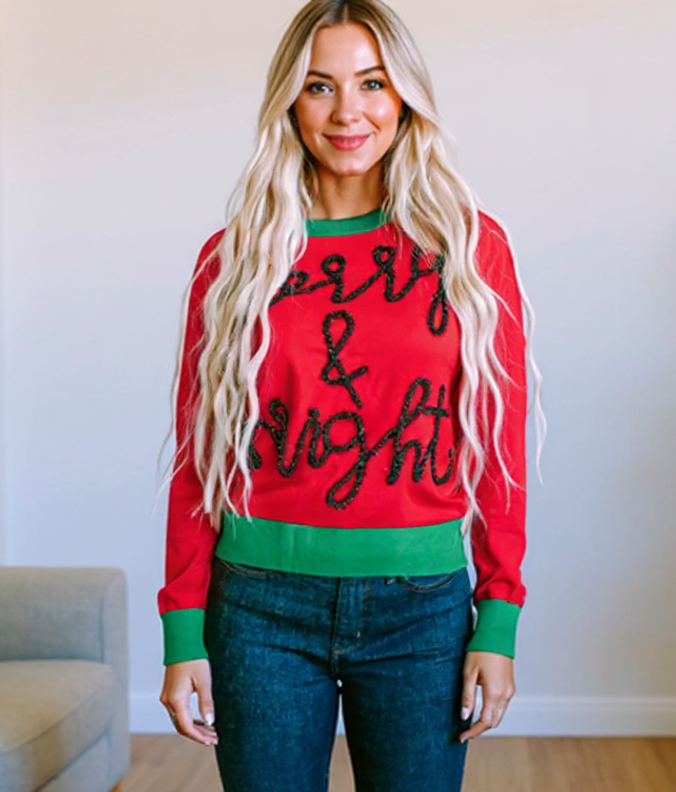 Merry & Bright Christmas Sweater