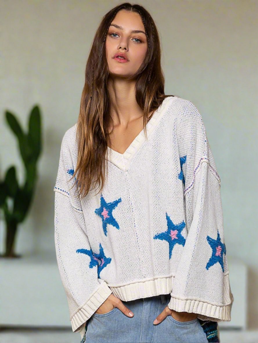 Lilia Star Patch Sweater