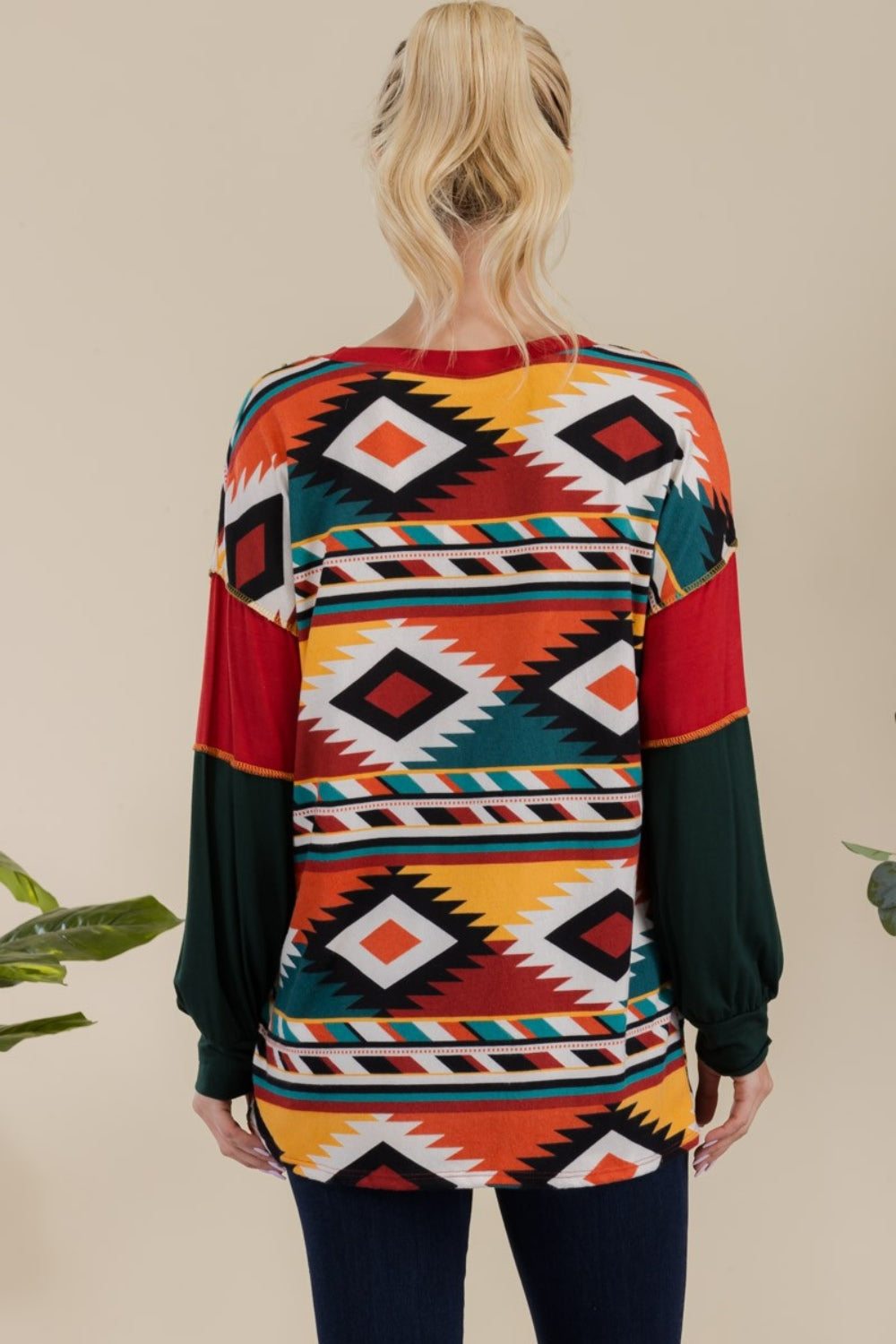 Aztec Exposed Seam Top