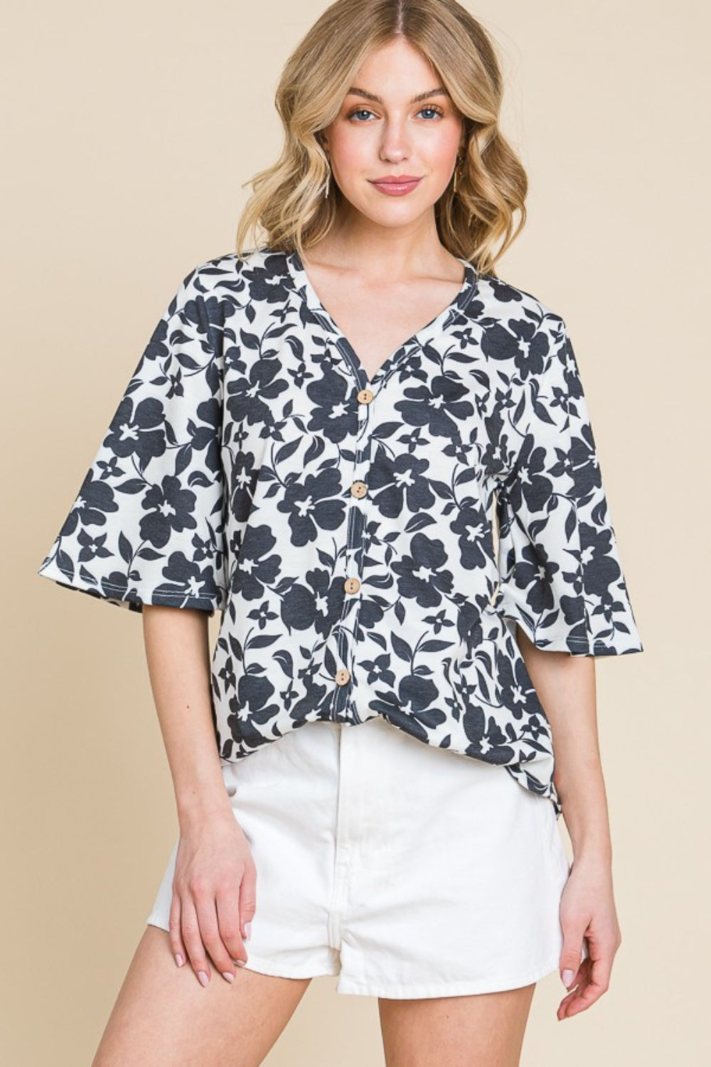 Floral V-Neck Top