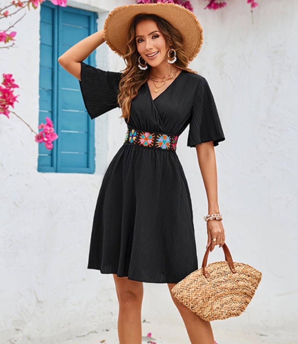 Flutter Sleeve Mini Dress