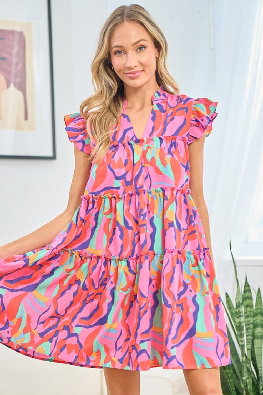 Love Ruffle Tiered Dress