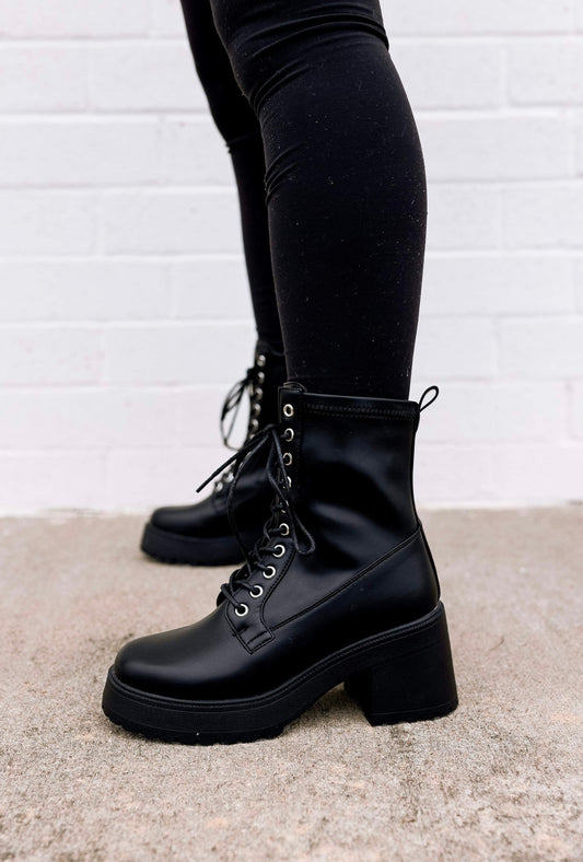 Carmen Combat Boots | Black