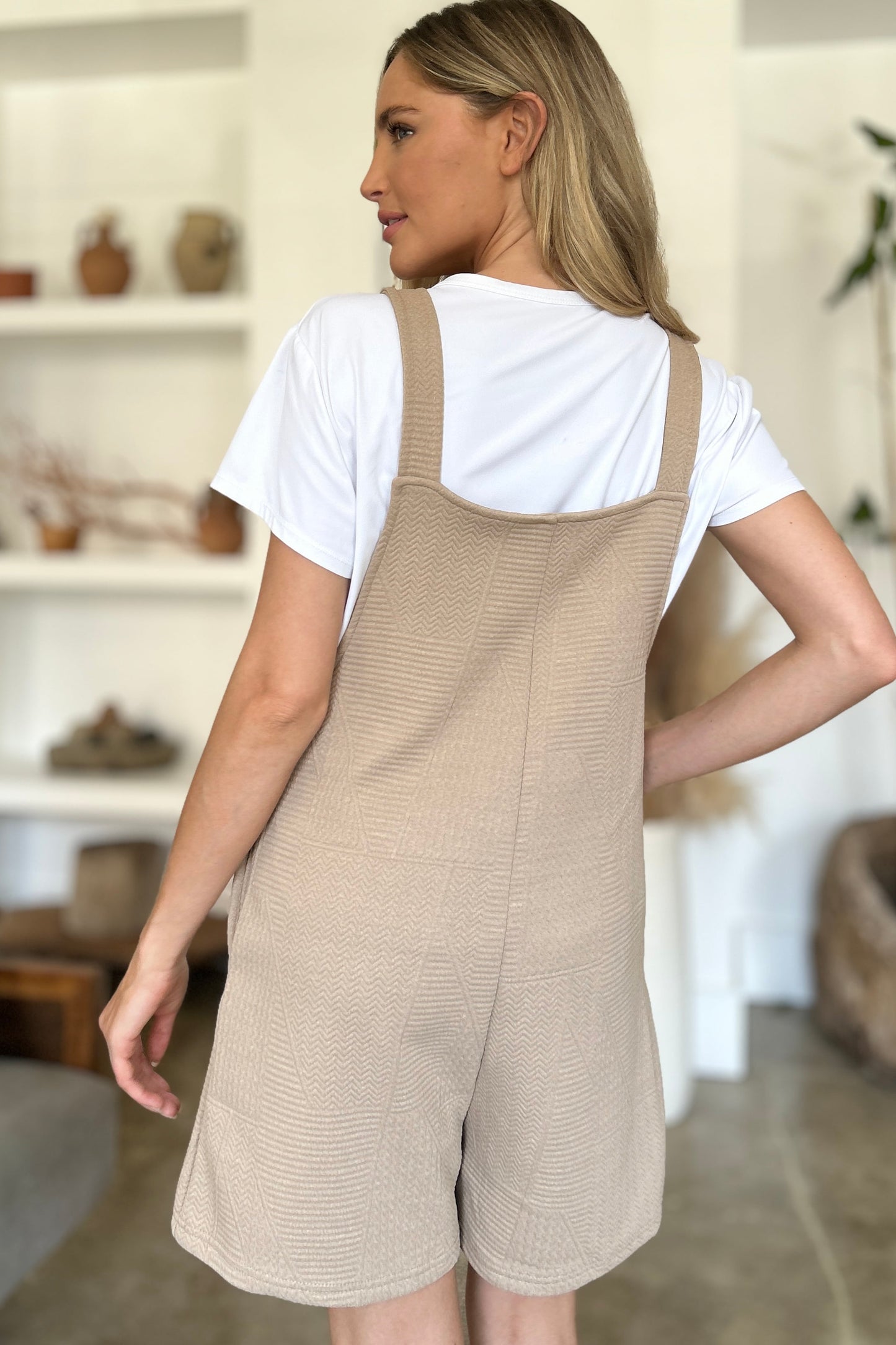 Lia Textured Sleeveless Romper | Multiple Colors