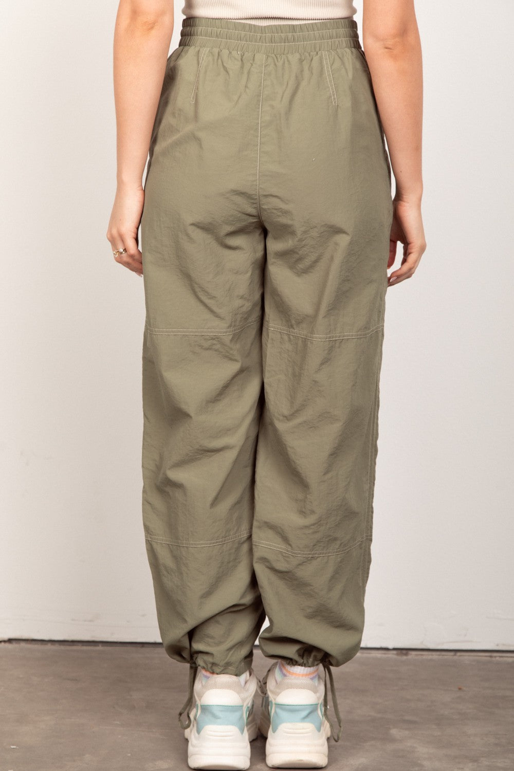 Drawstring Parachute Joggers