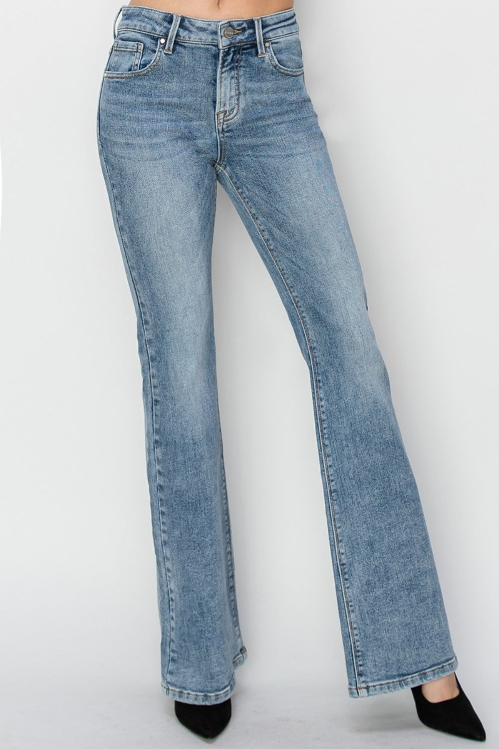 Avayah Mid-Rise Bootcut Jeans | Risen