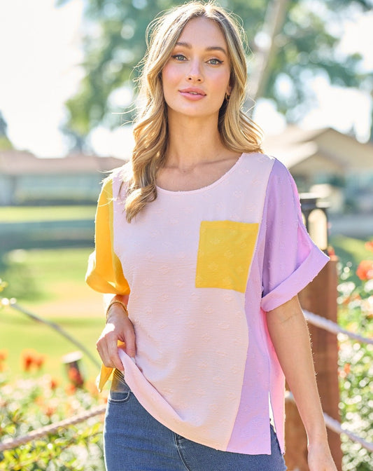 Spring Color Block Top