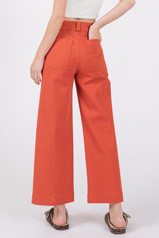 Lydia Wide Leg Cropped Pants