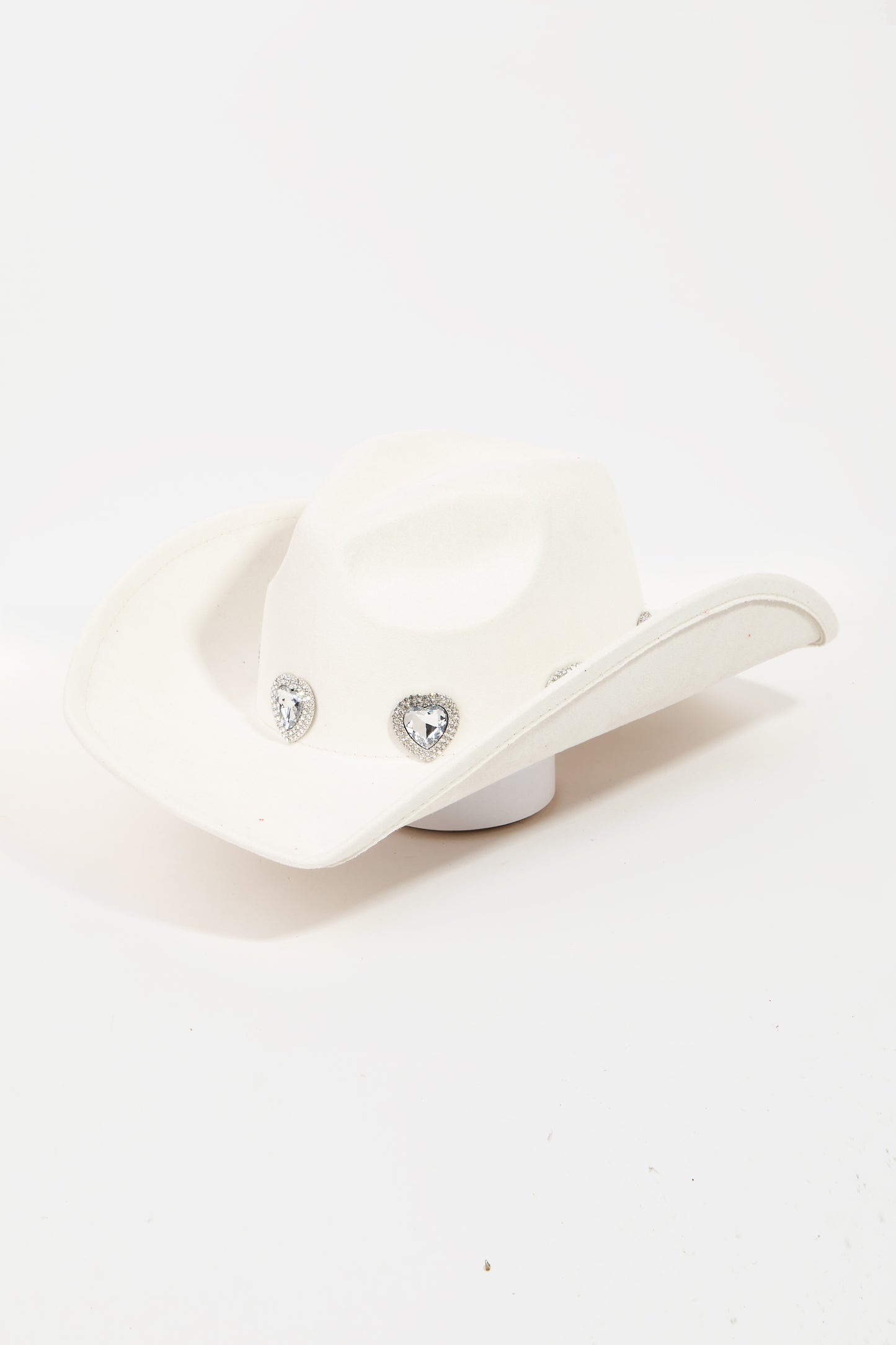 Rhinestone Pave Heart Cowboy Hat | Multiple Colors