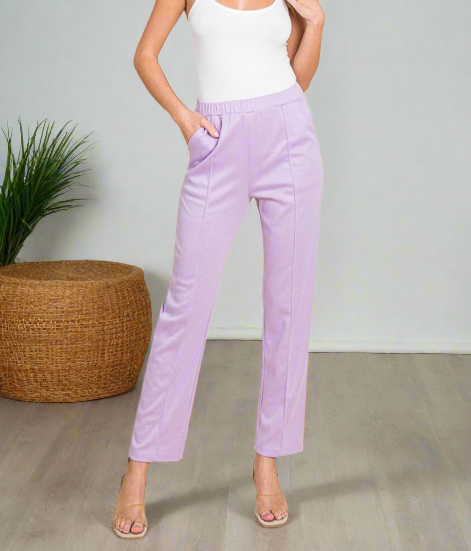 Kylee Pin-Tuck Slim Pants