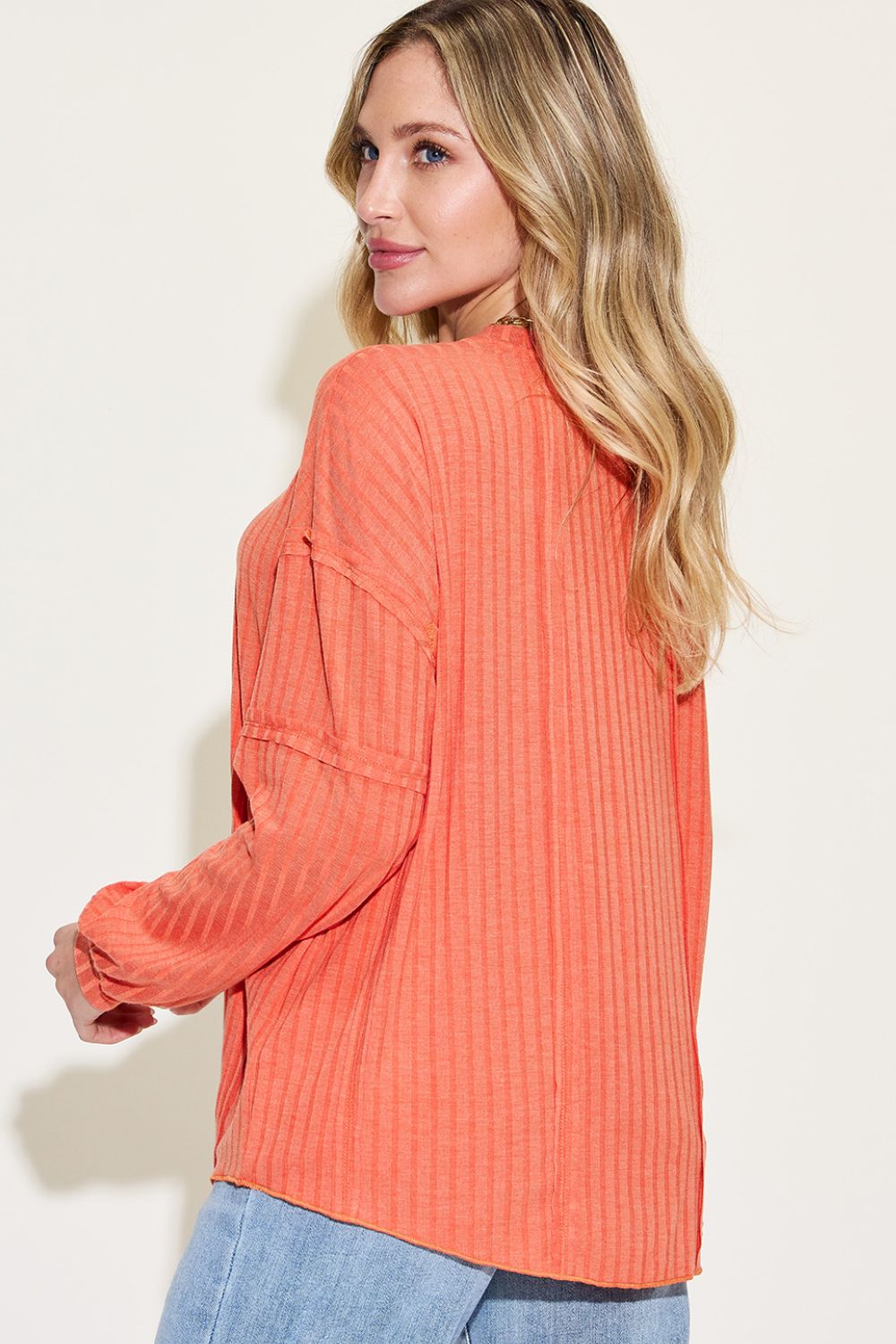 Ribbed Long Sleeve Top | Multiple Colors