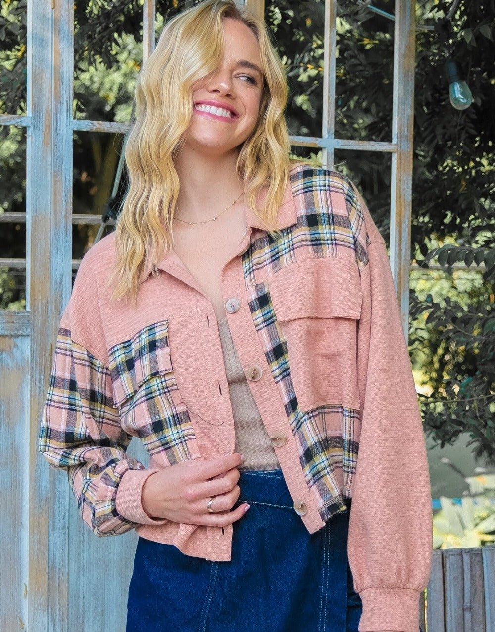 Grace Plaid Cropped Jacket