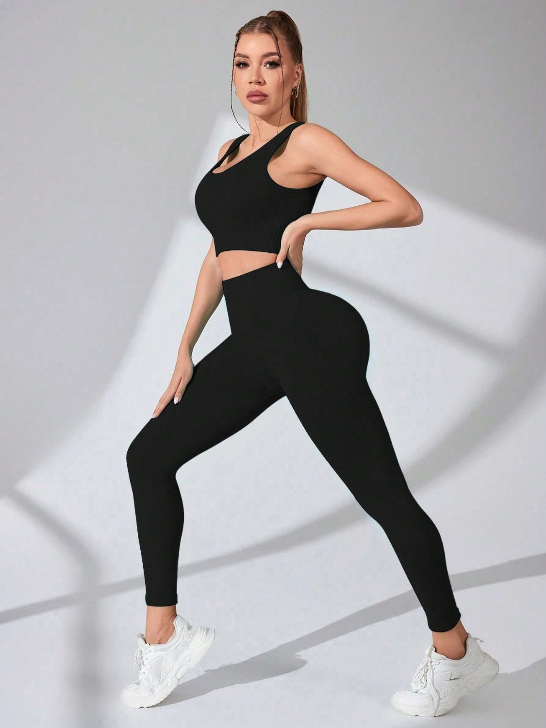 August Scoop Neck Top & Pants Active Set | Multiple Colors