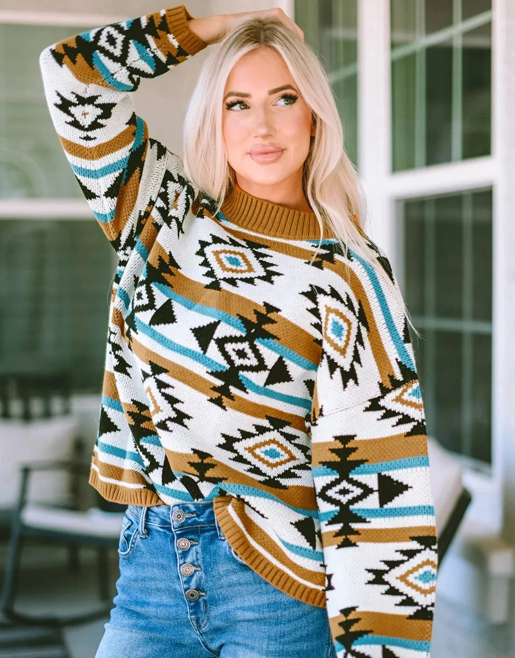 Fall Geometric Sweater