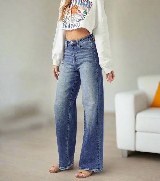 Ariel High-Rise Wide Leg Jeans | Risen