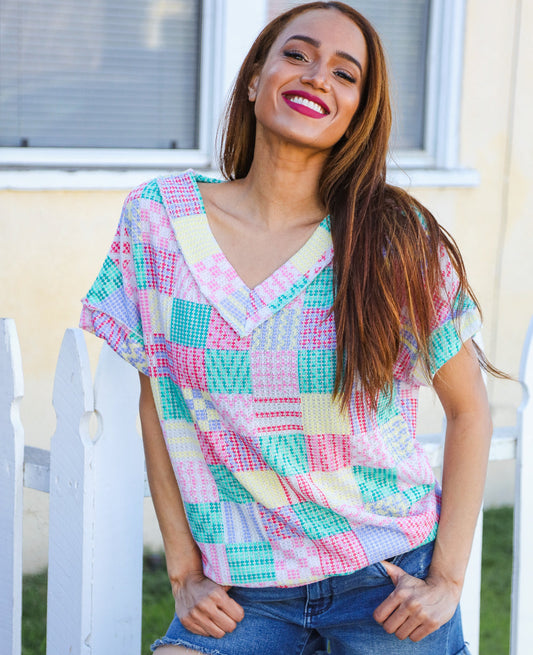 Easy Living Patchwork Top