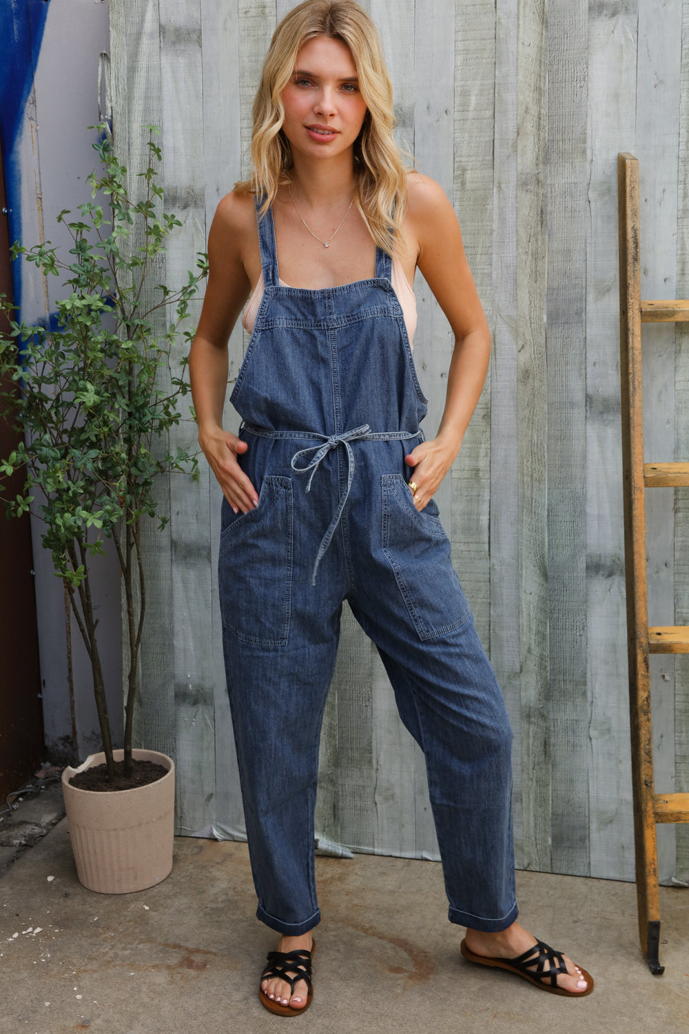 Weekend Ready Denim Overall Jumper