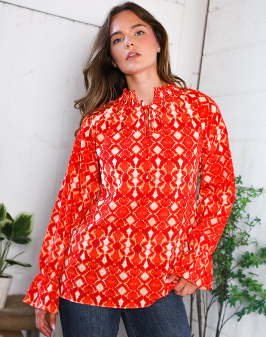 Red Hot Ruffles Blouse