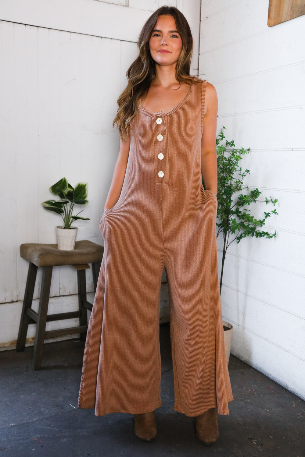 Easy Does It Wide Leg Jumpesuit