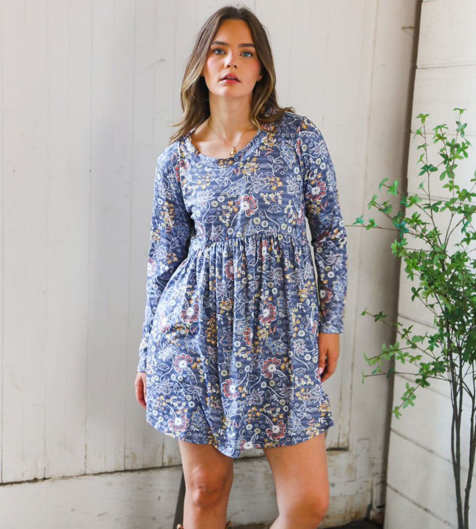 Midnight Meadows Swing Dress