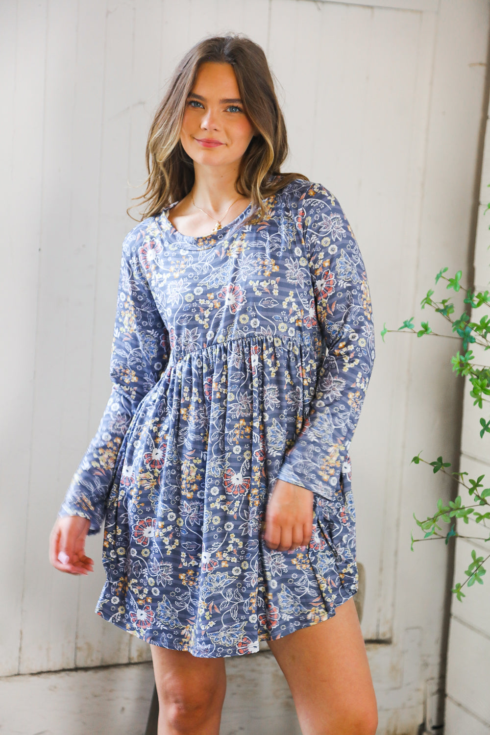 Midnight Meadows Swing Dress