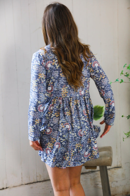 Midnight Meadows Swing Dress