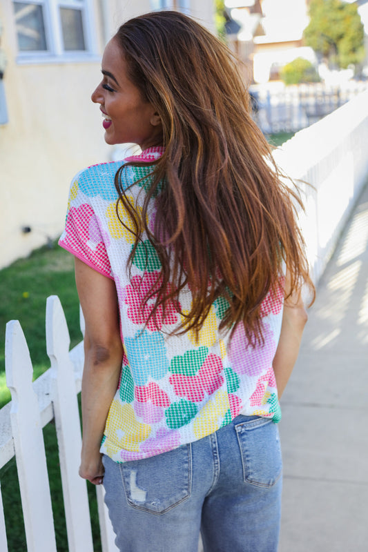 Spring Vibes Waffle Knit Top