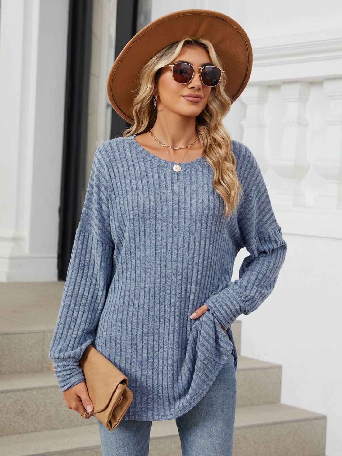 Arlet Ribbed  Long Sleeve Top