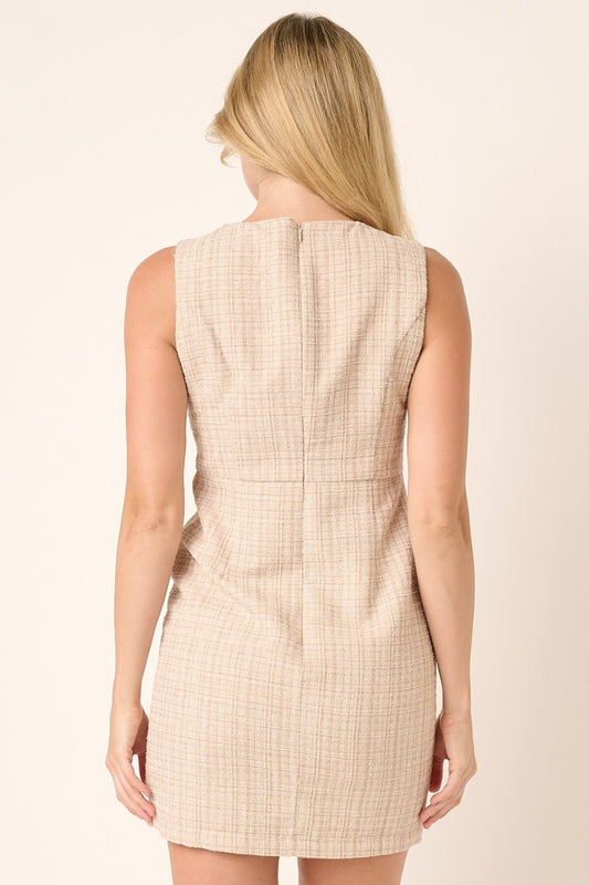 Tiffany Tweed Sleeveless Mini Dress