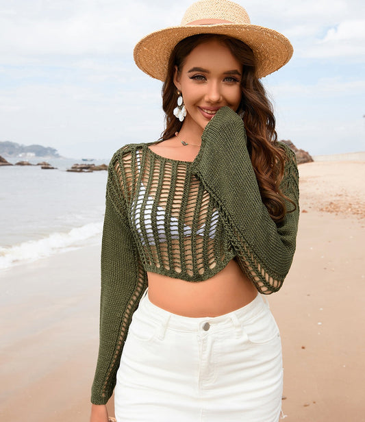 Openwork Boat Neck Cover-Up | Multiple Colors