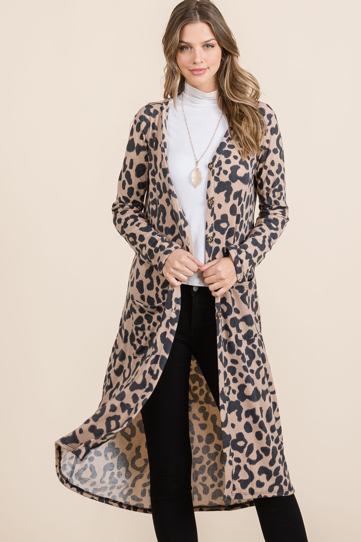 Leopard Longline Cardigan