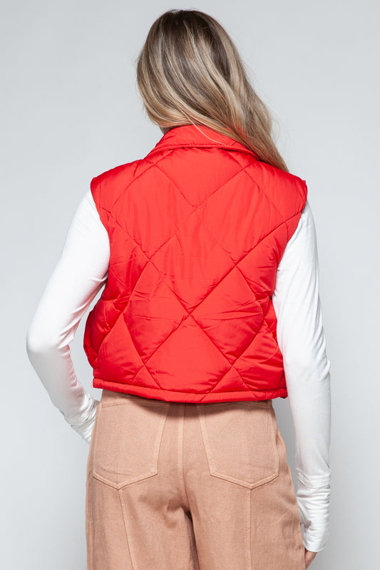 Snobbish Quilted Cropped Vest