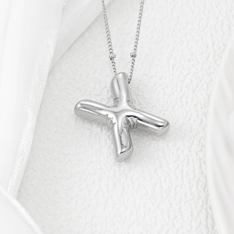 Bubble Letter Pendant Necklace