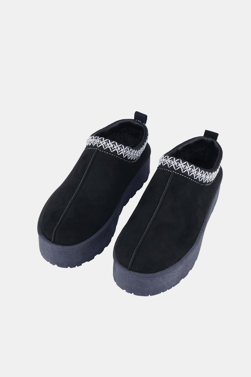 Thea Platform Embroidered Slip-Ons