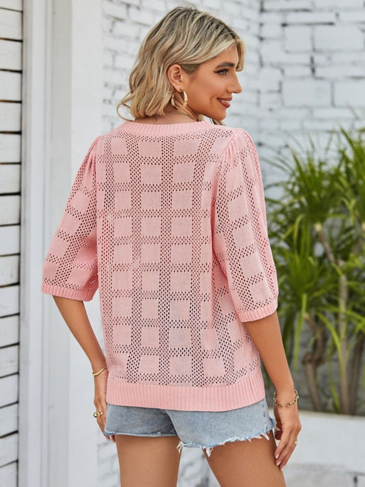 Chaya Openwork Knit Top | Multiple Colors