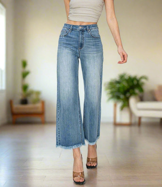 Margot Cropped Wide Leg Jeans | Risen