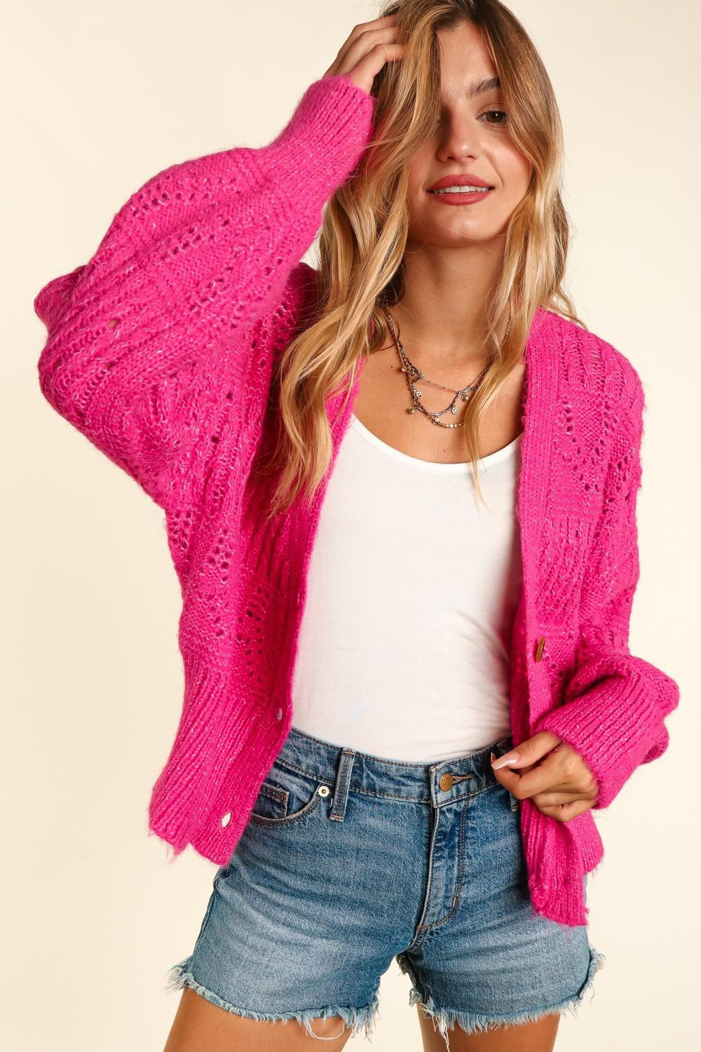 Emely Cropped Long Sleeve Cardigan